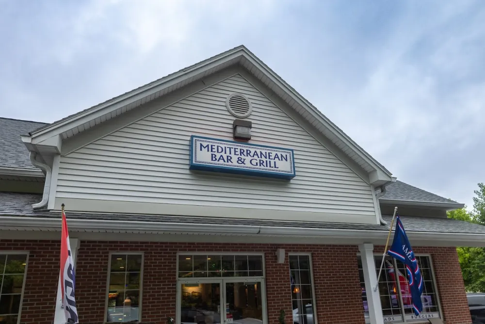 Mediterranean Bar & Grill storefront on County Street in Taunton